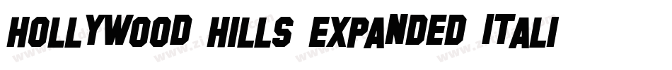 Hollywood Hills Expanded Italic字体转换